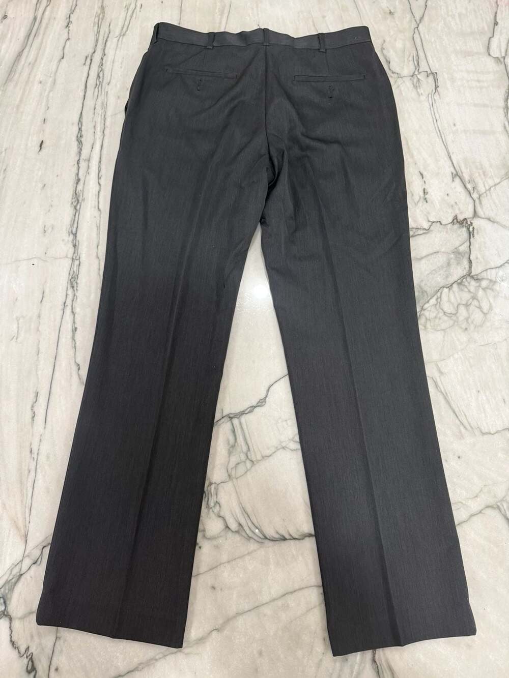 Perry Ellis Portfolio Dress Pants Size 34x32 Dark Gray Solid Slacks